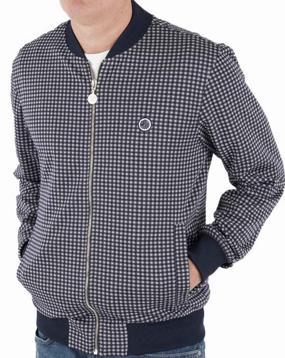 Pretty Green Gingham Jacke Blau