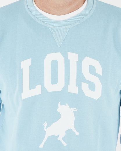 Lois Special Varsity Sweatshirt Himmelblau/Weiß
