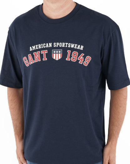 Gant Retro Shield T-Shirt Marineblau