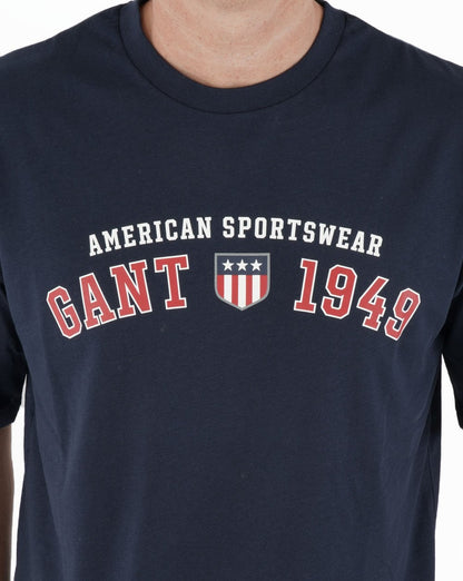 Gant Retro Shield T-Shirt Marineblau