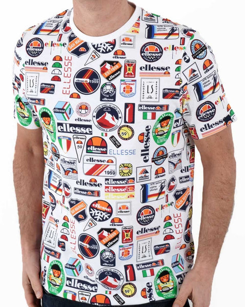 Ellesse Badged T Shirt White/Multi