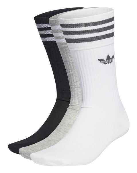Adidas Originals Crew Socks 3 Pack White/Grey/black