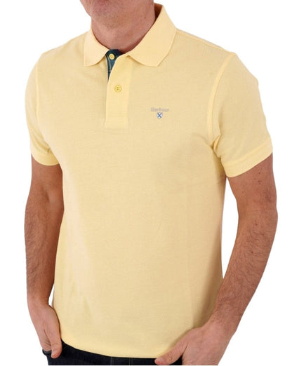 Barbour Tartan Piqué-Poloshirt Gelb