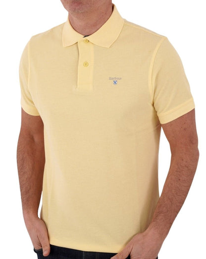 Barbour Tartan Piqué-Poloshirt Gelb