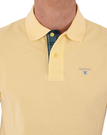 Barbour Tartan Piqué-Poloshirt Gelb