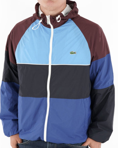 Lacoste Colourblock Jacke Blau/Braun/Schwarz