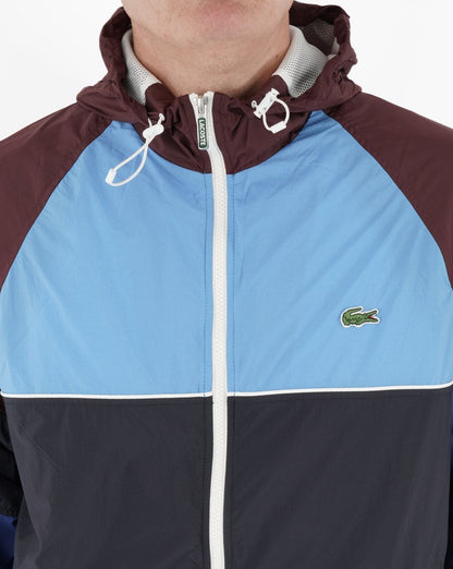 Lacoste Colourblock Jacke Blau/Braun/Schwarz