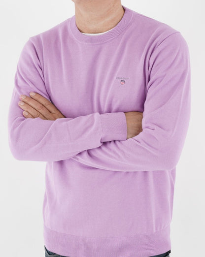 Gant Classic Rundhalsstrick Lila