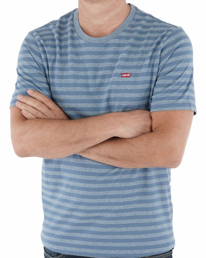 Levi's – Gestreiftes T-Shirt in Sonnenuntergangsblau