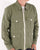 Pretty Green Creedence Overshirt Olive Green