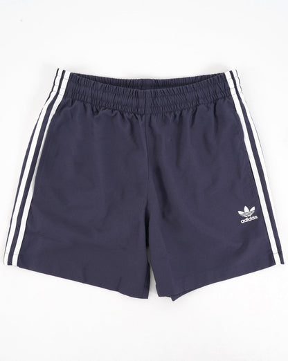 Adidas Originals – 3-Streifen-Badeshorts in Marineblau