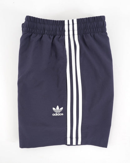 Adidas Originals – 3-Streifen-Badeshorts in Marineblau