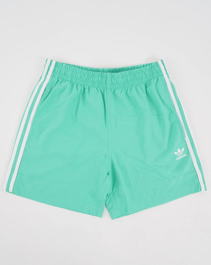 Adidas Originals – Badeshorts mit 3 Streifen in Hi-Res-Grün