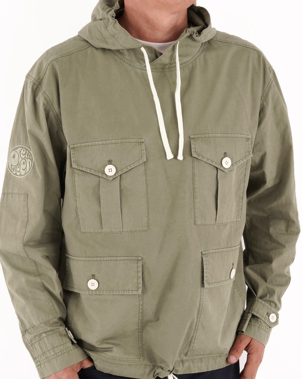 Pretty Green Creedence Smock Light Khaki