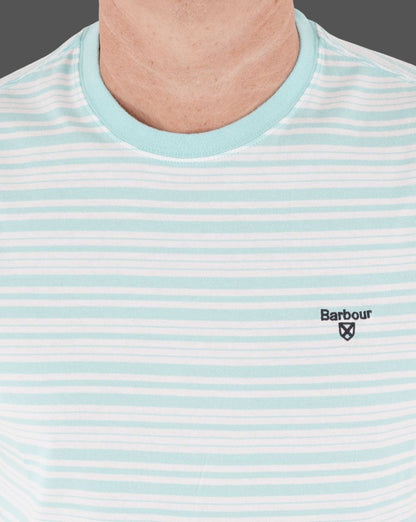 Barbour Gestreiftes T-Shirt Aqua