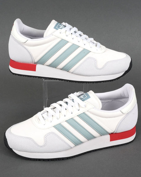 Adidas USA 84 Trainers Chalk White/Grey Blue/Red
