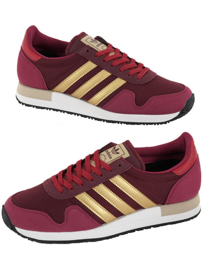 Adidas USA 84 Sneaker Burgunderrot/Gold