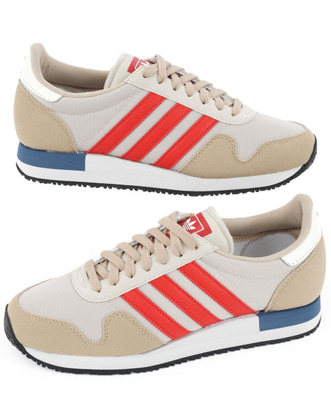 Adidas USA 84 Trainers Clear Brown/Vivid Red