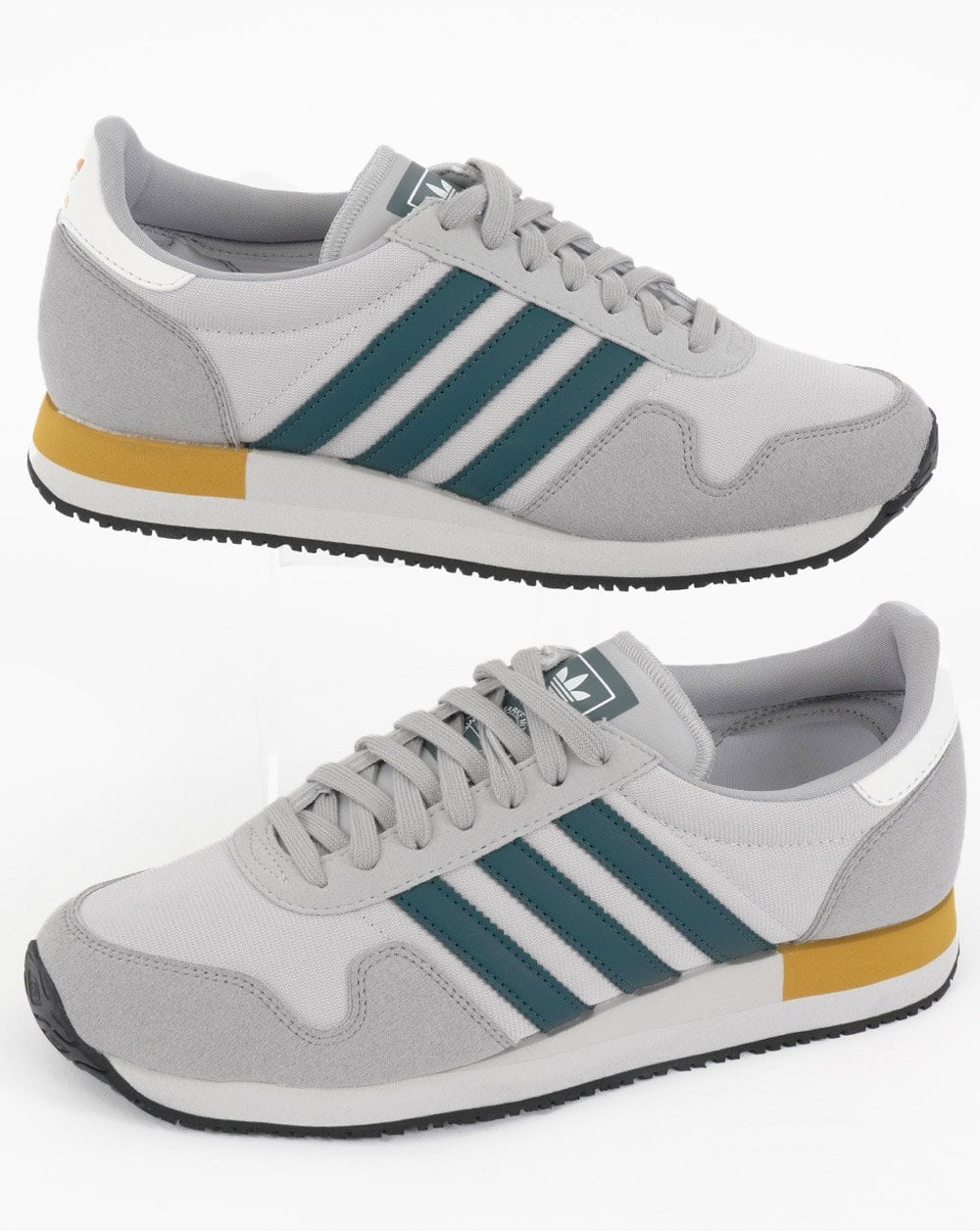 Adidas USA 84 Turnschuhe Kristallweiß/Grau/Blaugrün