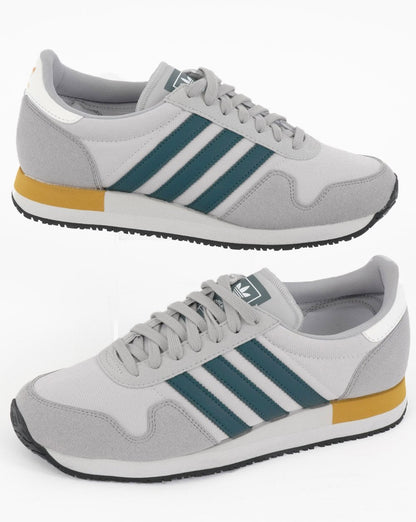 Adidas USA 84 Turnschuhe Kristallweiß/Grau/Blaugrün