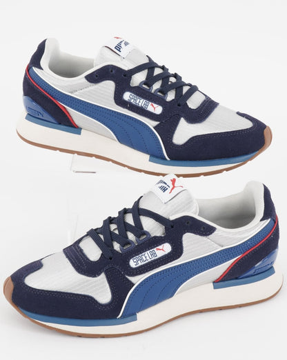Puma Space Lab Trainer Silbergrau/Marineblau