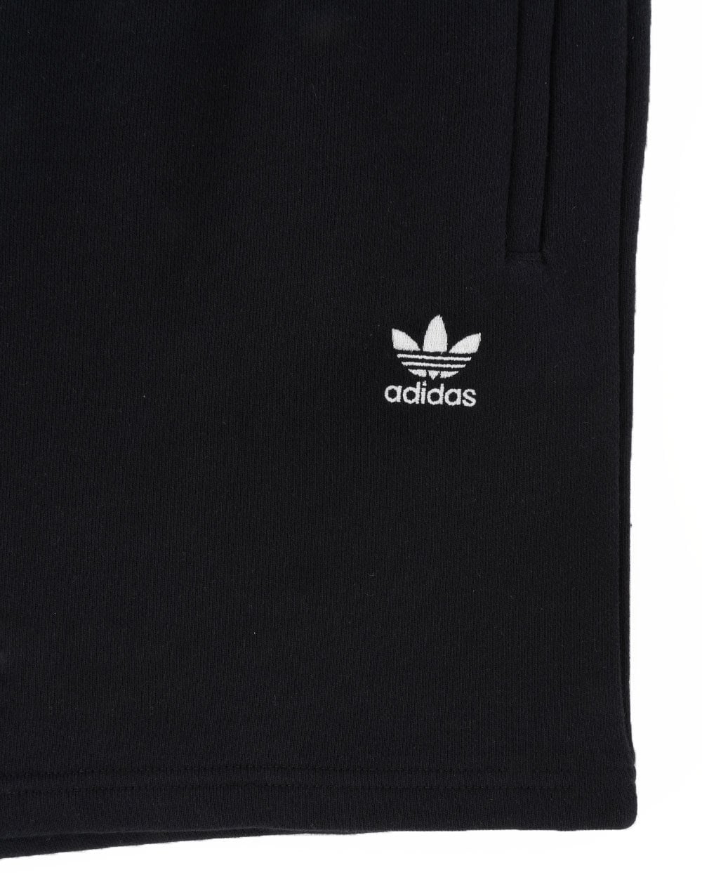 Adidas Originals – Schwarze Lounge-Shorts mit Reißverschlusstasche