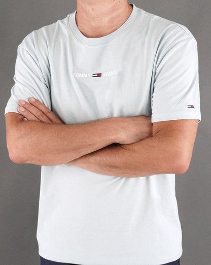 Tommy Jeans Logo T-Shirt Himmelblau