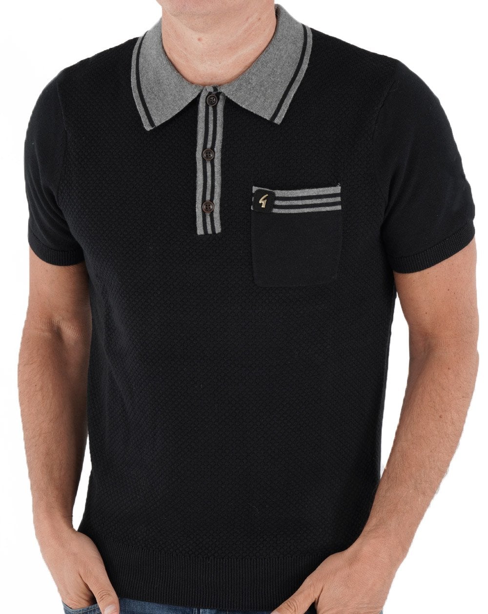 Gabicci Vintage Amalfi Strickpolo Schwarz