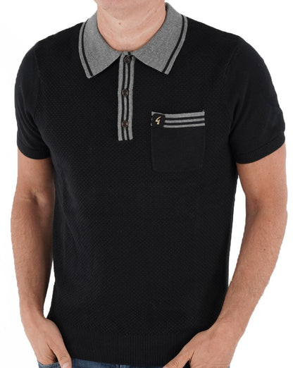 Gabicci Vintage Amalfi Strickpolo Schwarz