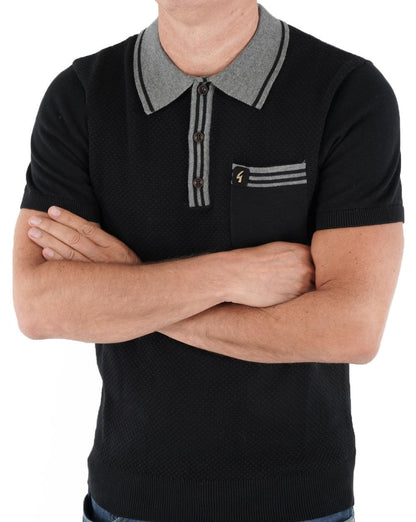 Gabicci Vintage Amalfi Strickpolo Schwarz