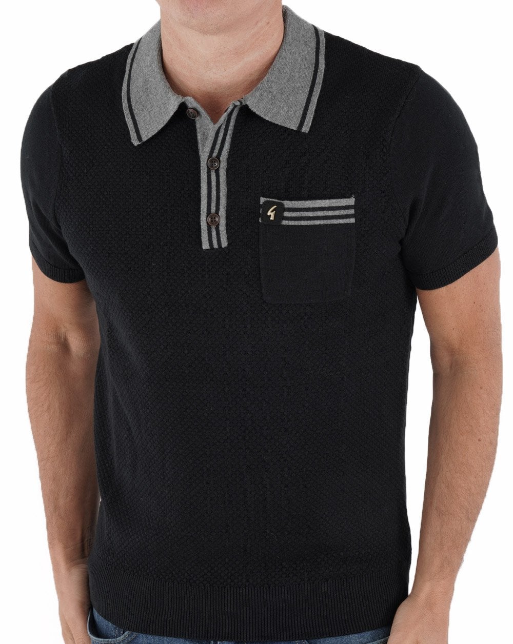 Gabicci Vintage Amalfi Strickpolo Schwarz