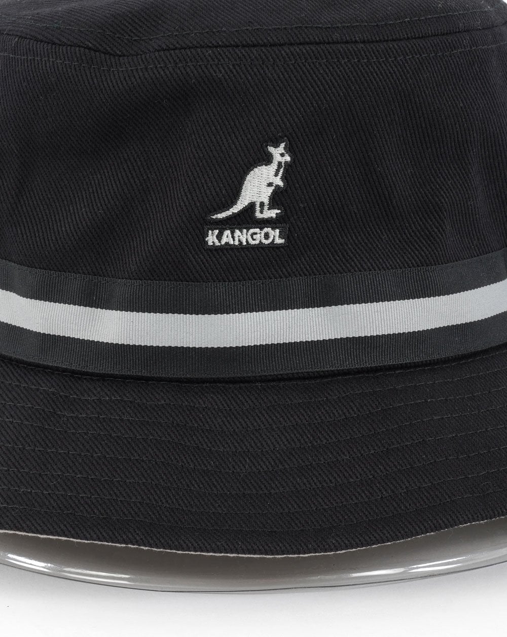Kangol Stripe Lahinch Fischerhut Schwarz