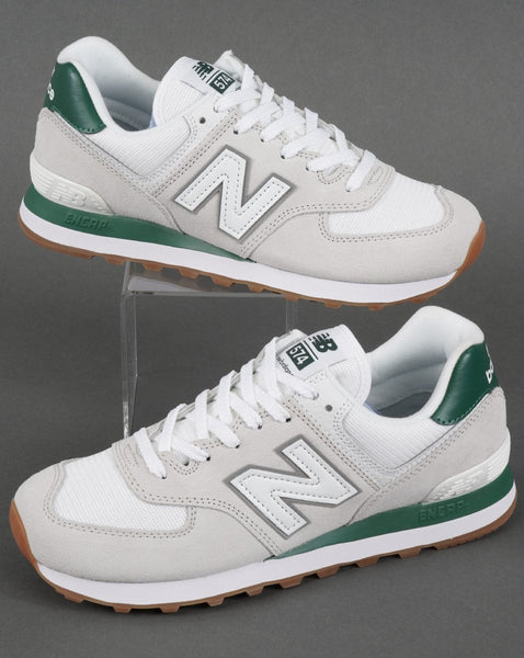 New Balance 574 Trainer White/Green