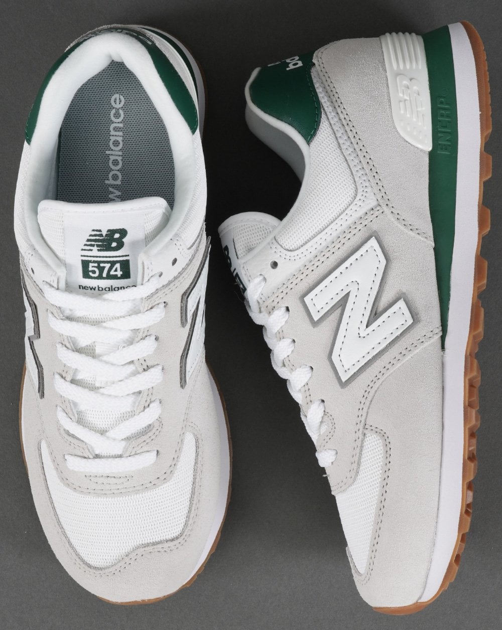 New Balance 574 Trainer Weiß/Grün