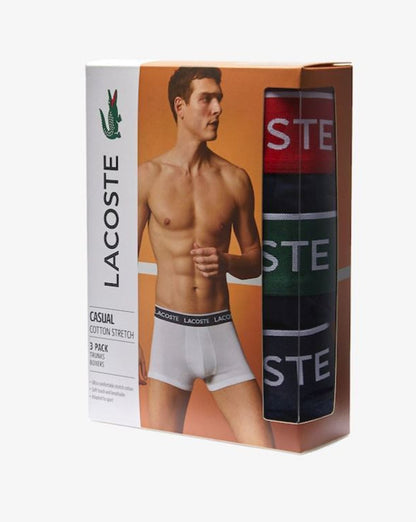 Lacoste Dreierpack Unterhosen Marineblau/Grün/Rot