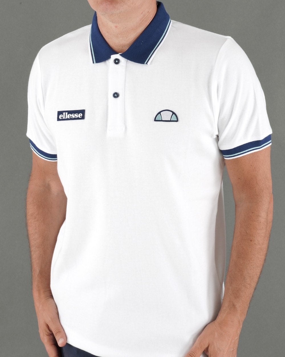 Ellesse Becker Poloshirt Weiß/Blau