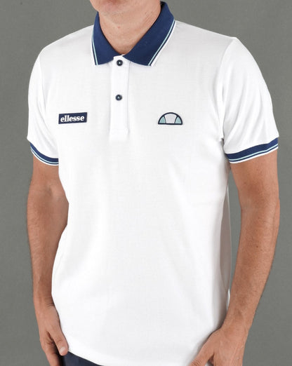 Ellesse Becker Poloshirt Weiß/Blau