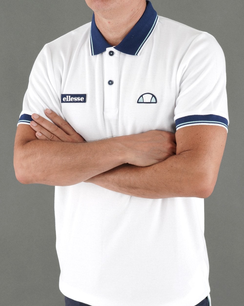 Ellesse Becker Poloshirt Weiß/Blau