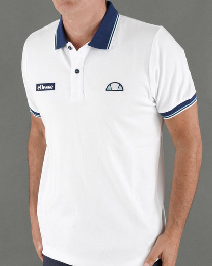 Ellesse Becker Poloshirt Weiß/Blau
