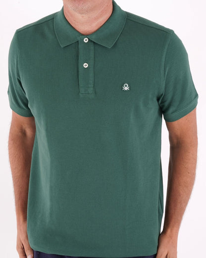 Benetton Poloshirt Dunkelgrün