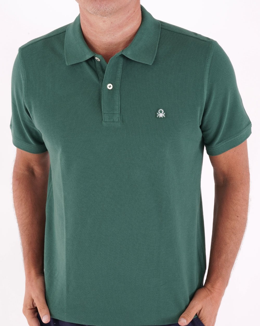 Benetton Poloshirt Dunkelgrün