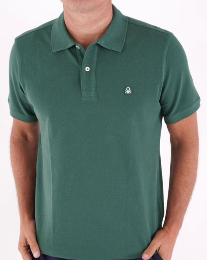 Benetton Poloshirt Dunkelgrün