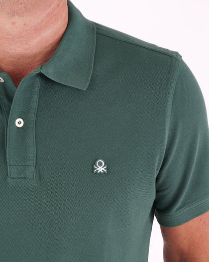 Benetton Poloshirt Dunkelgrün