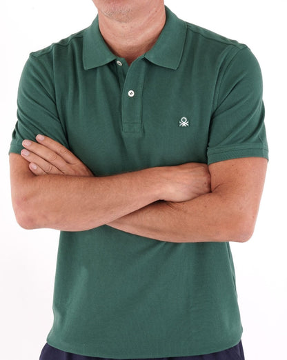 Benetton Poloshirt Dunkelgrün