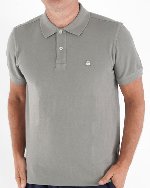 Benetton Polo Shirt Dark Grey