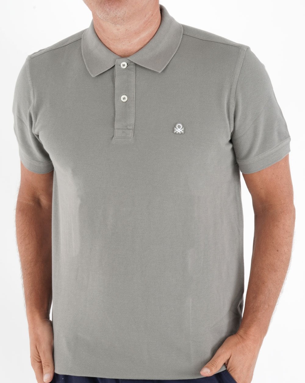 Benetton Polo Shirt Dark Grey