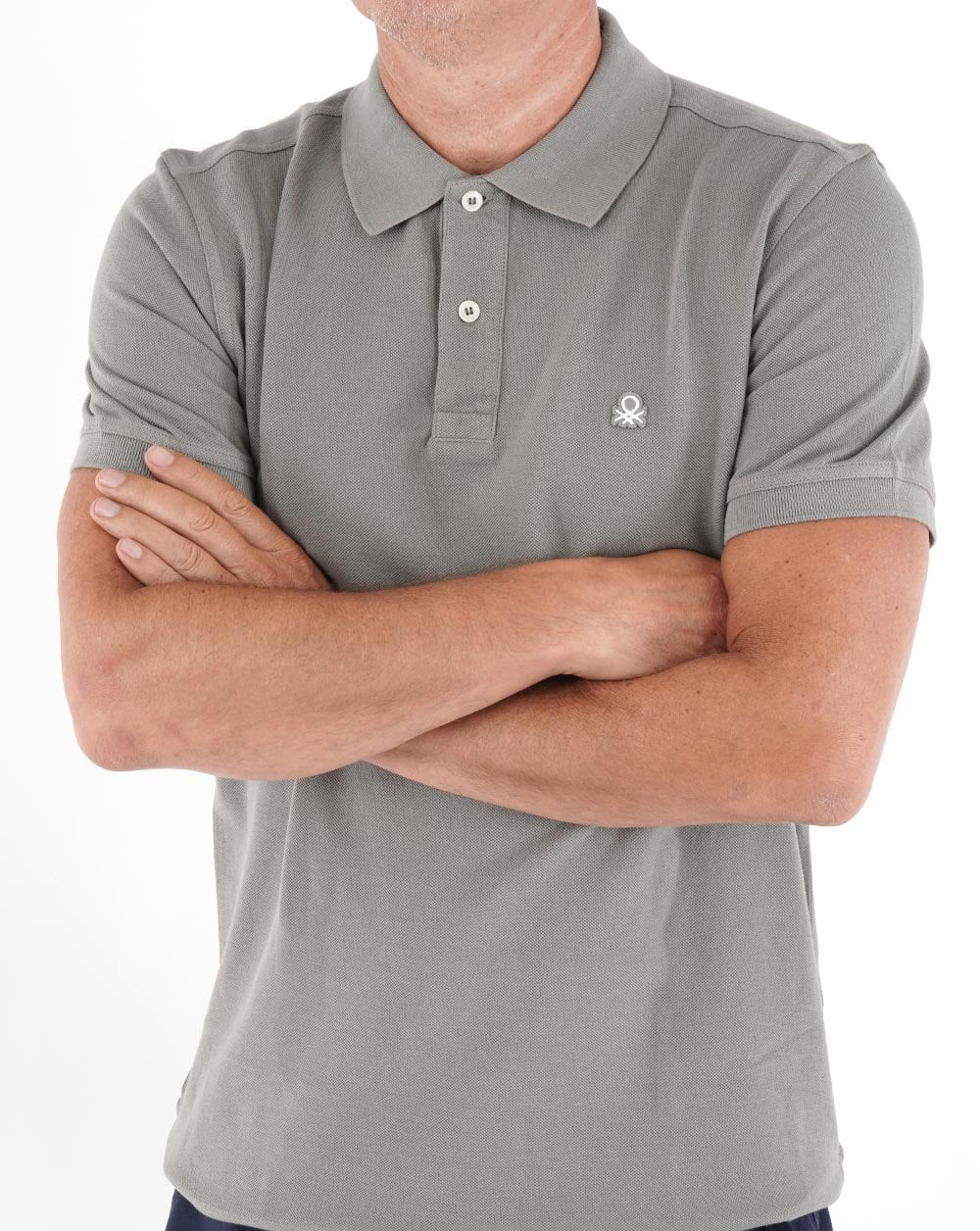 Benetton Poloshirt Dunkelgrau