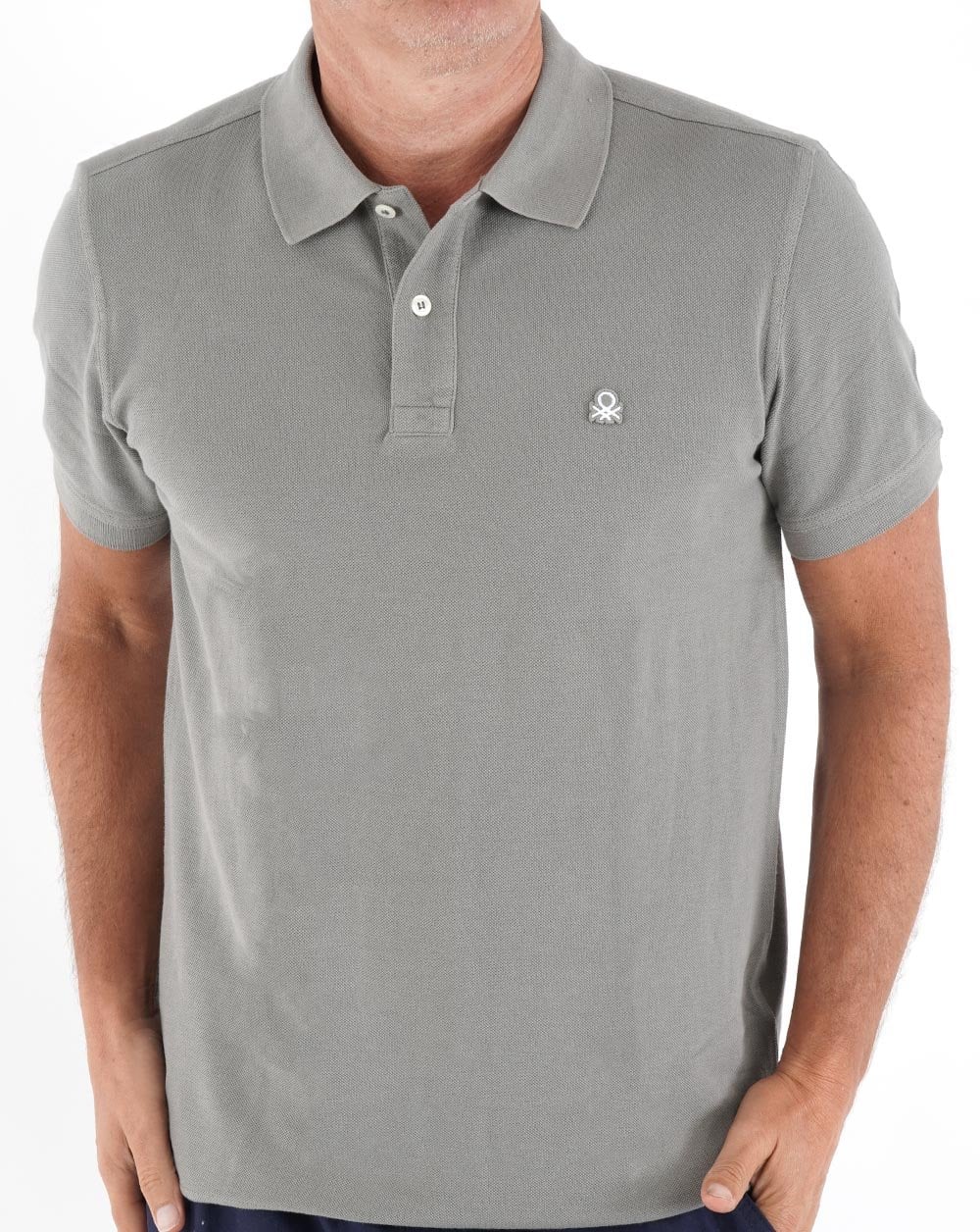 Benetton Poloshirt Dunkelgrau