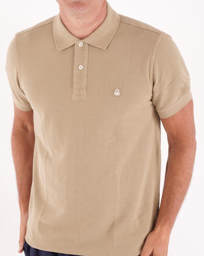 Benetton Poloshirt Hellbraun