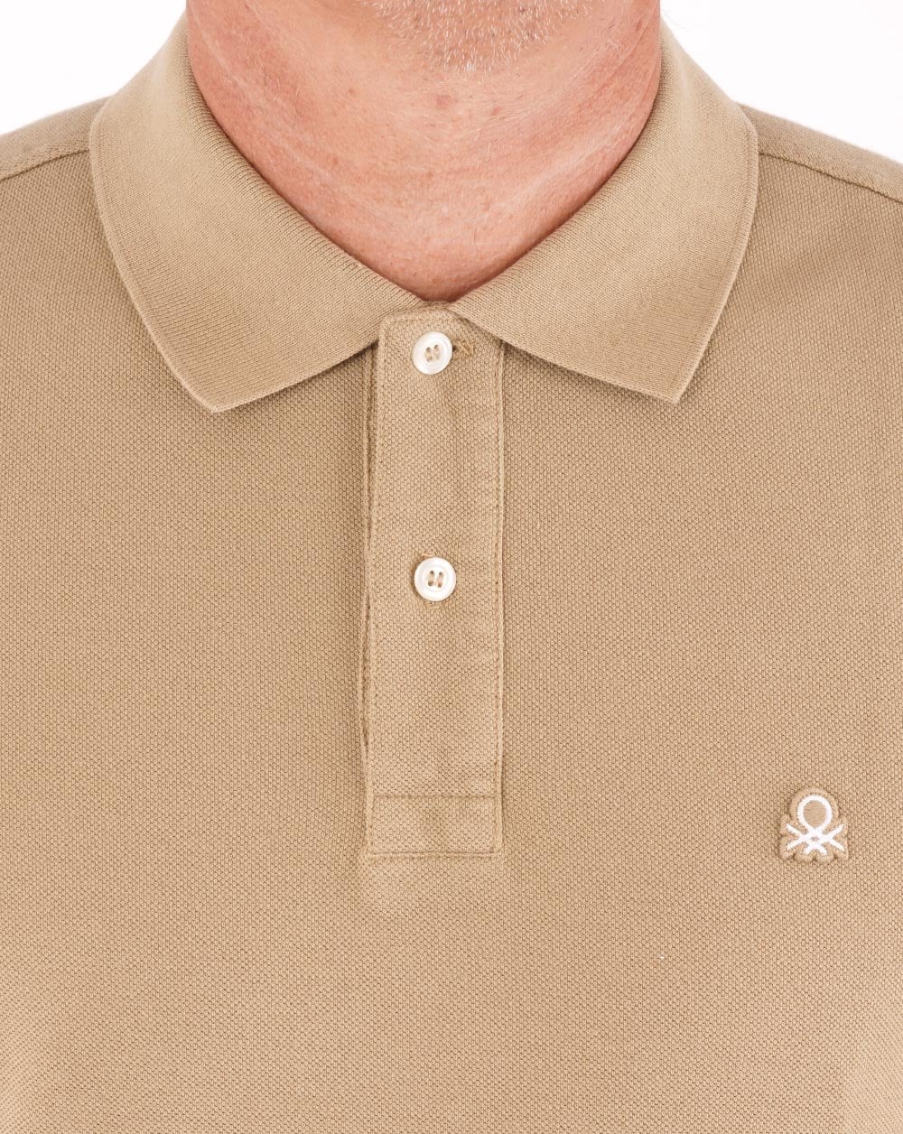 Benetton Poloshirt Hellbraun